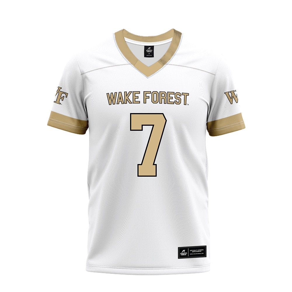 Wake Forest - NCAA Football : Evan Slocum - White Premium Football Jersey