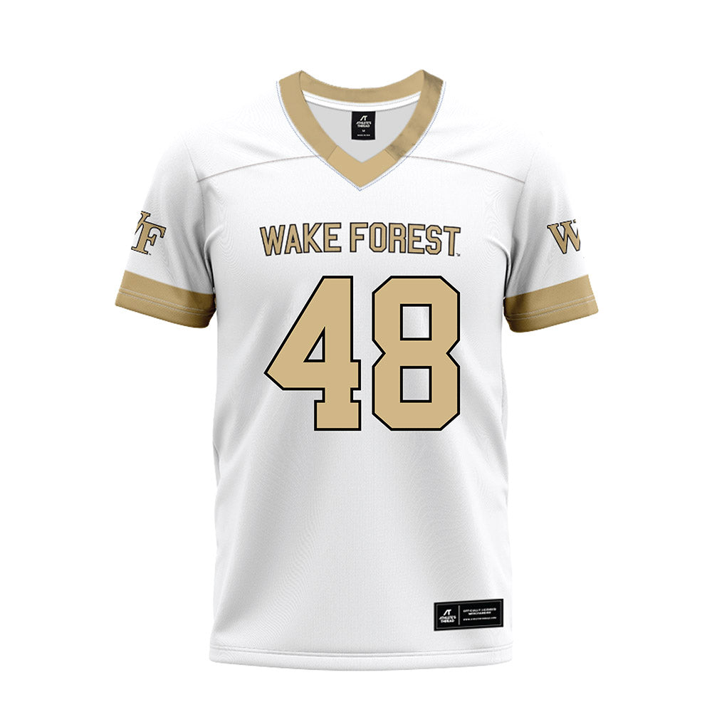 Wake Forest - NCAA Football : Wesley Stroebel - White Premium Football Jersey