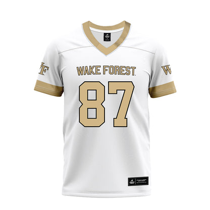 Wake Forest - NCAA Football : Charlie Wingfield - White Premium Football Jersey-0