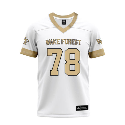 Wake Forest - NCAA Football : Jack Hines - White Premium Football Jersey