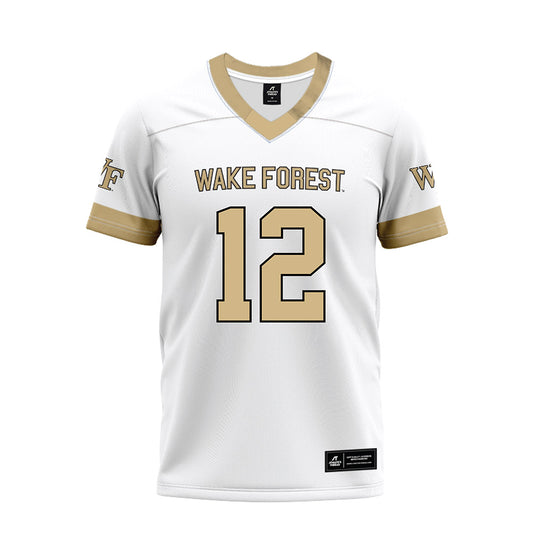 Wake Forest - NCAA Football : Jeremy Hecklinski - White Premium Football Jersey