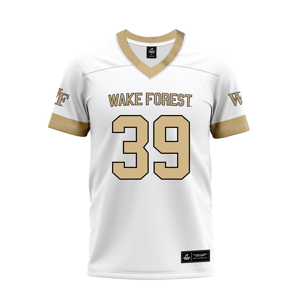 Wake Forest - NCAA Football : Aiden Hall - White Premium Football Jersey