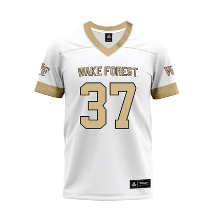 Wake Forest - NCAA Football : Owen Pisa - White Premium Football Jersey