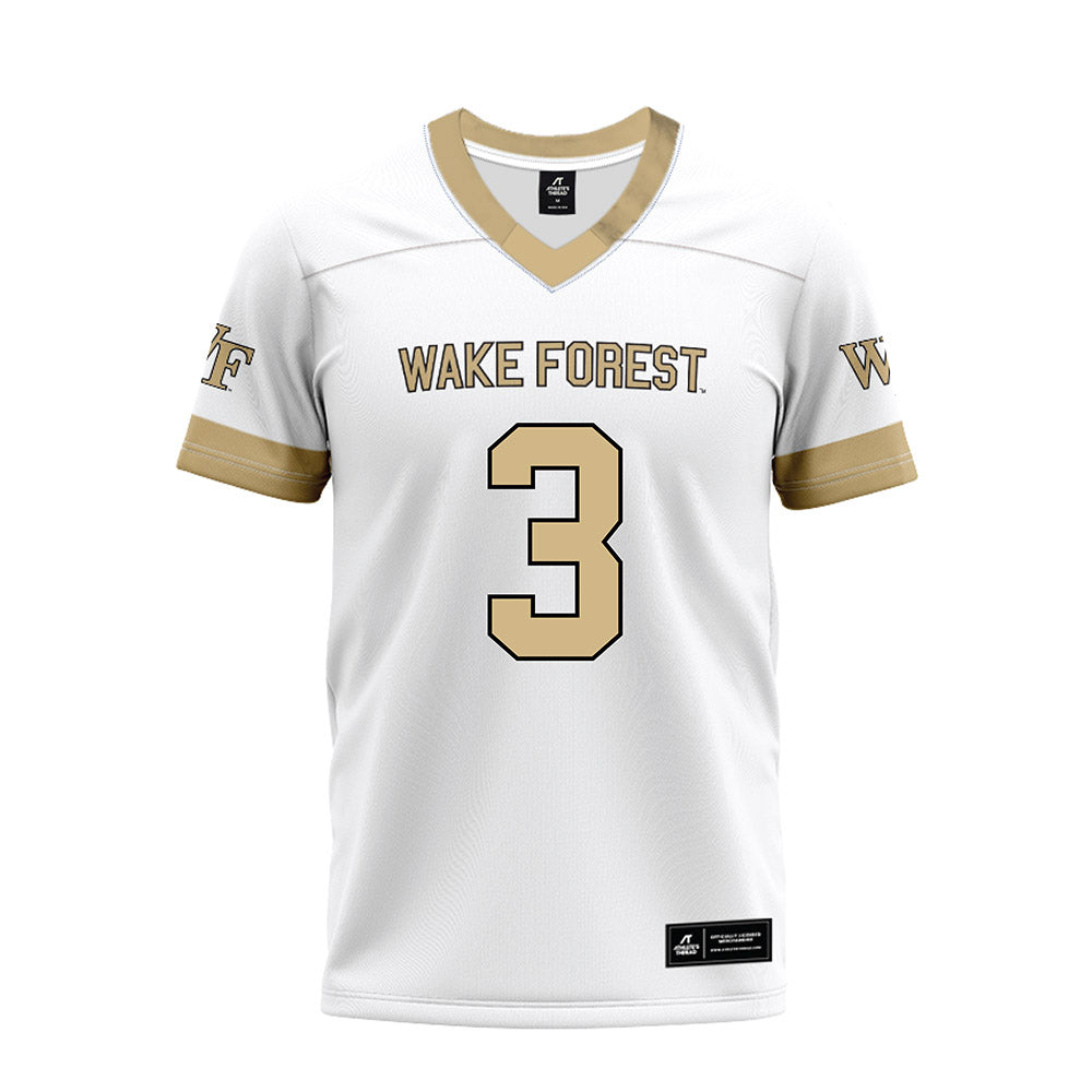 Wake Forest - NCAA Football : JaMario Clements - White Premium Football Jersey-0