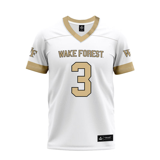 Wake Forest - NCAA Football : JaMario Clements - White Premium Football Jersey-0