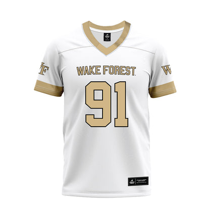 Wake Forest - NCAA Football : Zach Zinger - White Premium Football Jersey