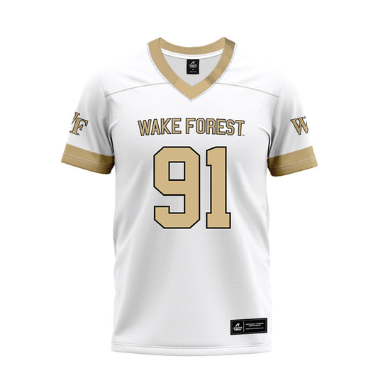 Wake Forest - NCAA Football : Zach Zinger - White Premium Football Jersey