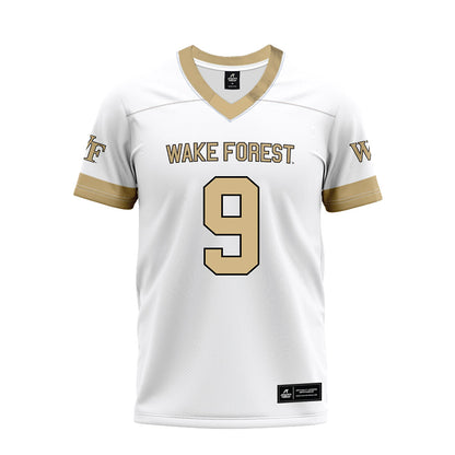 Wake Forest - NCAA Football : Hank Bachmeier - White Premium Football Jersey