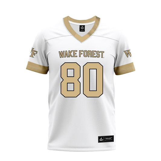 Wake Forest - NCAA Football : Ben Grice - White Premium Football Jersey