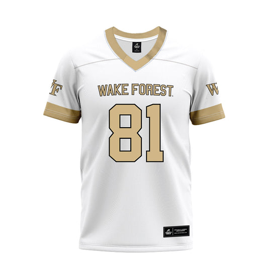 Wake Forest - NCAA Football : Bryce Kania - White Premium Football Jersey-0