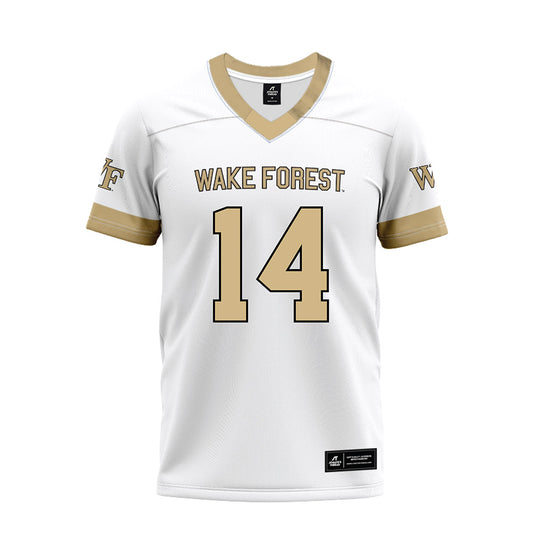 Wake Forest - NCAA Football : Chevalier Brenson - White Premium Football Jersey-0