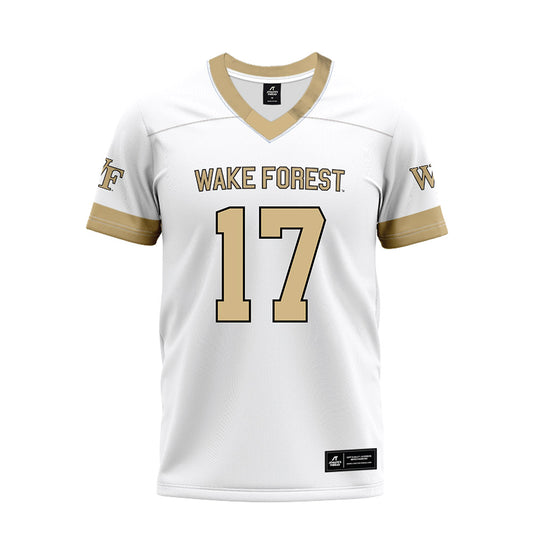 Wake Forest - NCAA Football : Zamari Stevenson - White Premium Football Jersey