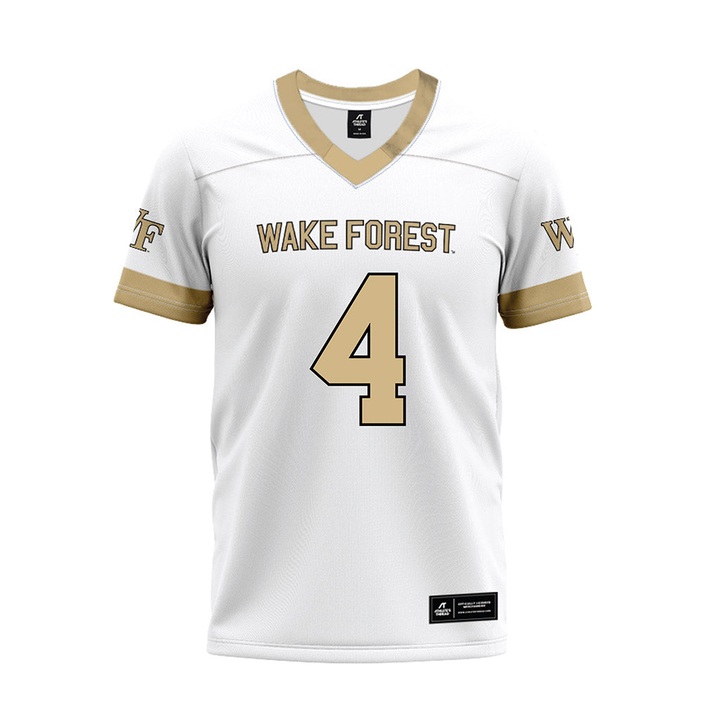 Wake Forest - NCAA Football : Sascha Garcia - White Premium Football Jersey-0