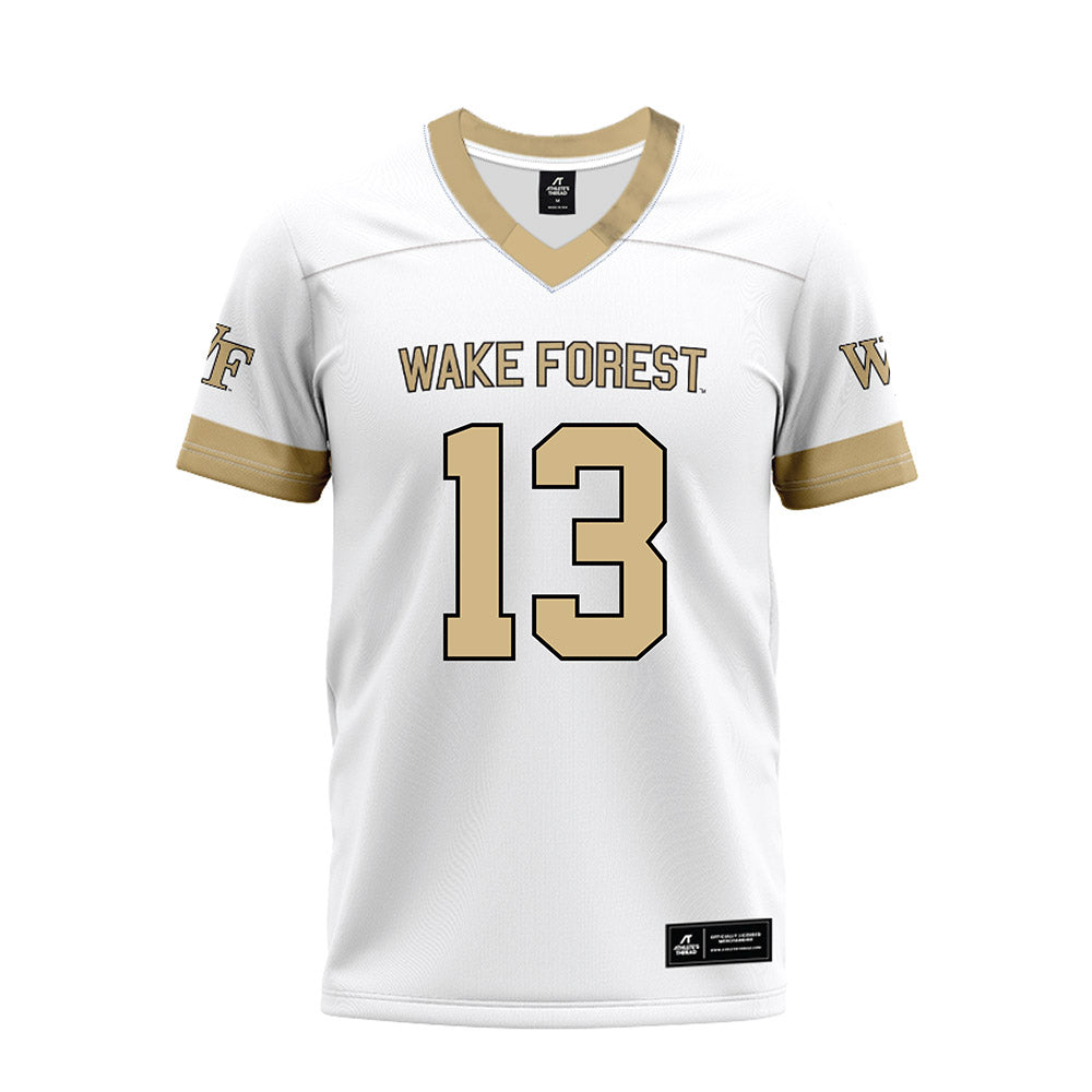 Wake Forest - NCAA Football : Jeremiah Melvin - White Premium Football Jersey-0