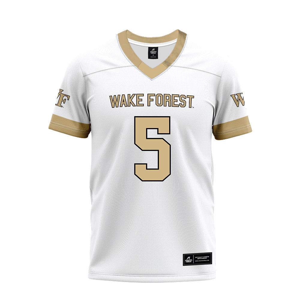 Wake Forest - NCAA Football : Davaughn Patterson - White Premium Football Jersey-0