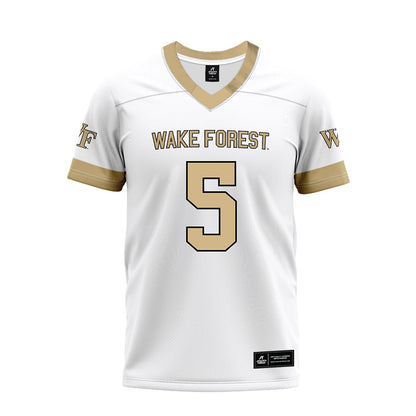 Wake Forest - NCAA Football : Davaughn Patterson - White Premium Football Jersey-0