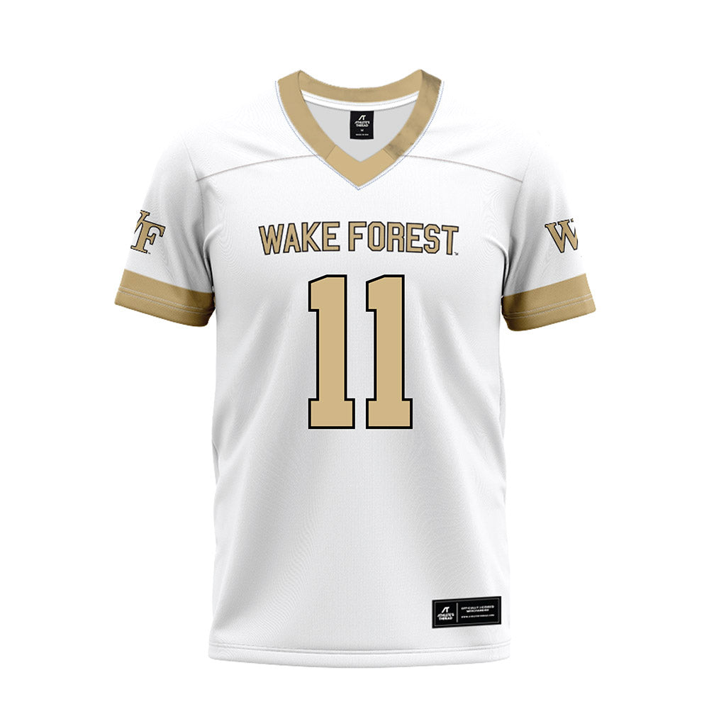 Wake Forest - NCAA Football : Langston Hardy - White Premium Football Jersey-0