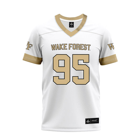 Wake Forest - NCAA Football : Brandon Smiley - White Premium Football Jersey-0