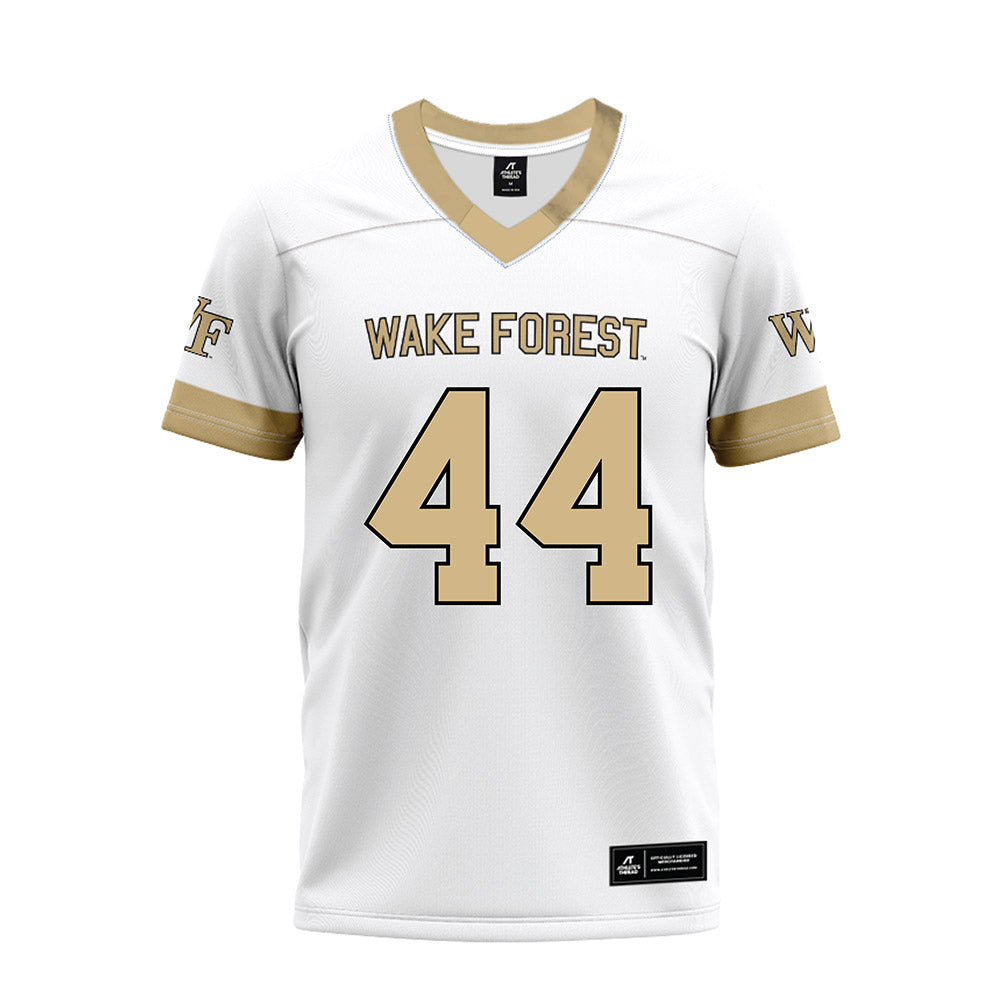Wake Forest - NCAA Football : Wesley Stroebel - White Premium Football Jersey-0