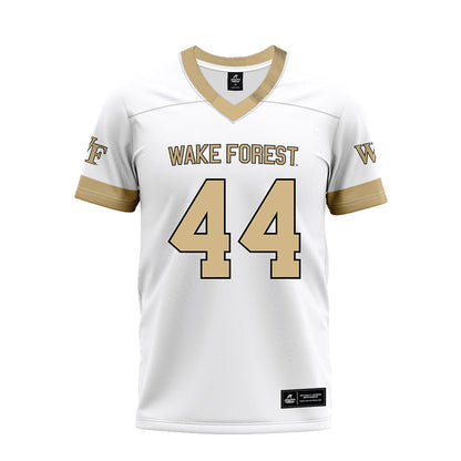 Wake Forest - NCAA Football : Wesley Stroebel - White Premium Football Jersey-0