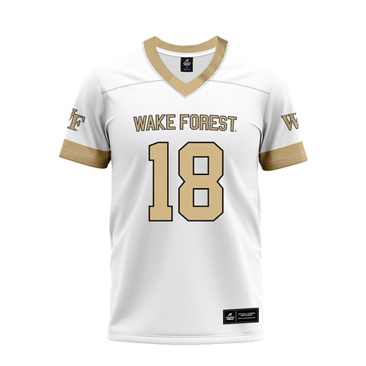 Wake Forest - NCAA Football : Elijah Reid - White Premium Football Jersey-0