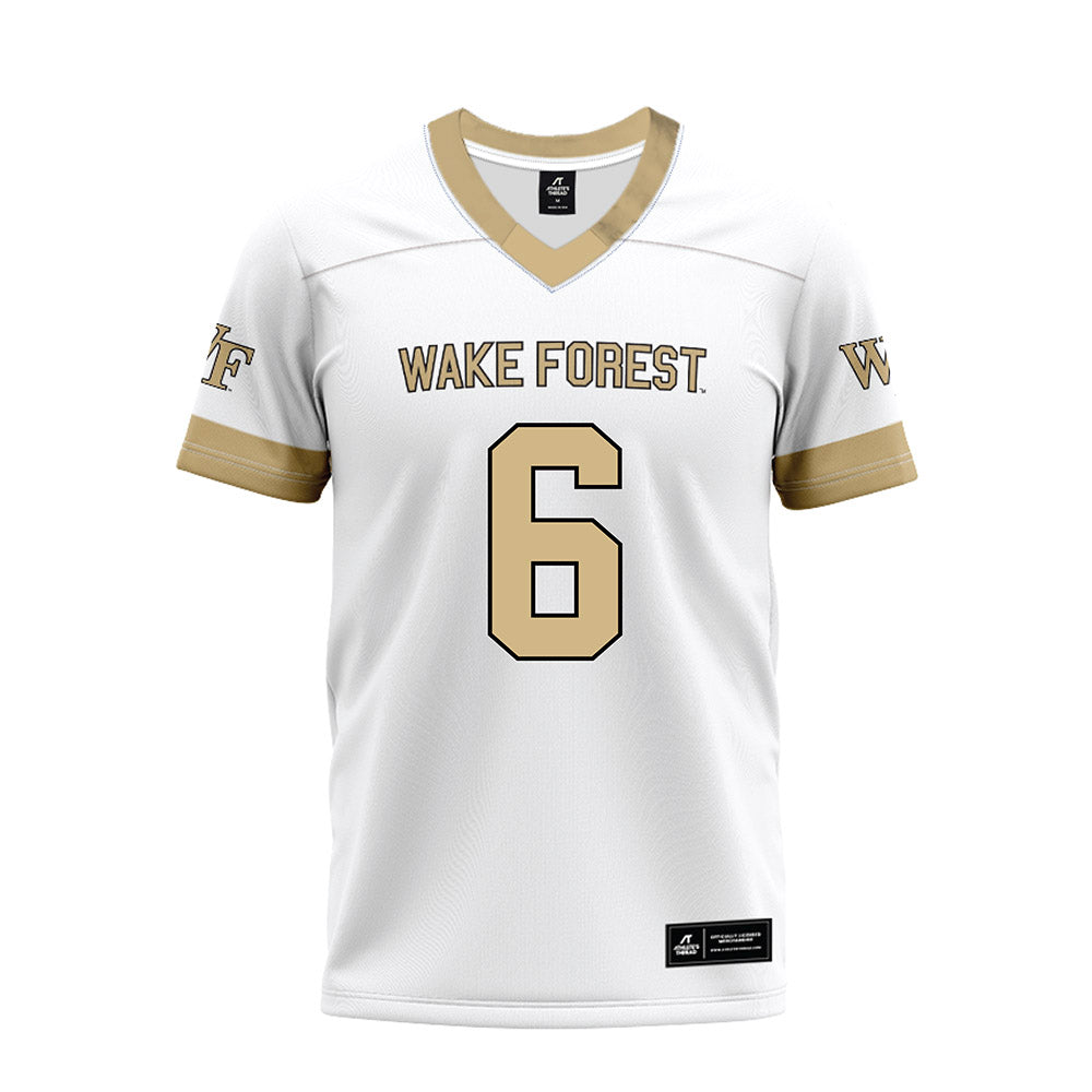 Wake Forest - NCAA Football : Steele Pizzella - White Premium Football Jersey-0