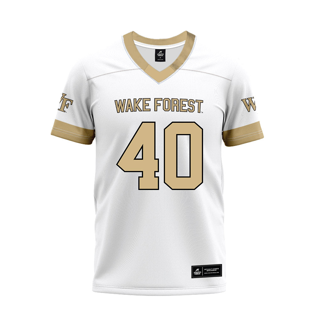 Wake Forest - NCAA Football : Whittman Whaley - White Premium Football Jersey