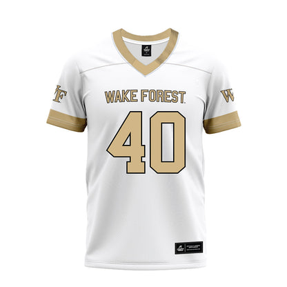 Wake Forest - NCAA Football : Whittman Whaley - White Premium Football Jersey