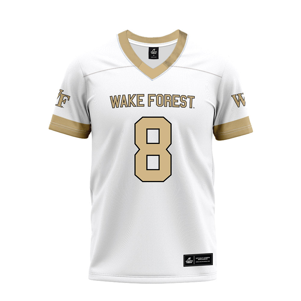 Wake Forest - NCAA Football : Jayden Loving - White Premium Football Jersey-0
