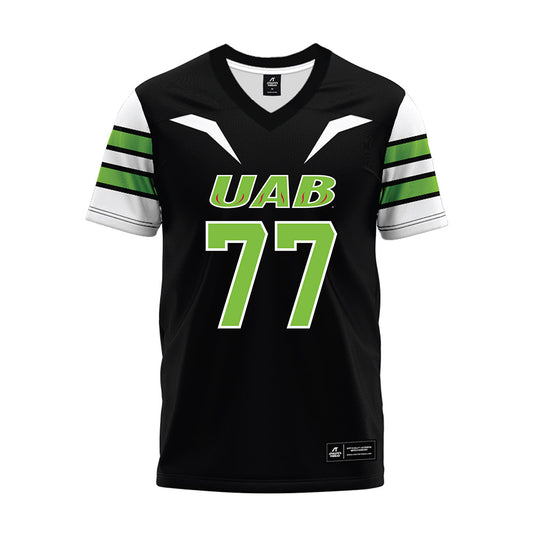 UAB - NCAA Football : Logan Moore - Black Premium Football Jersey