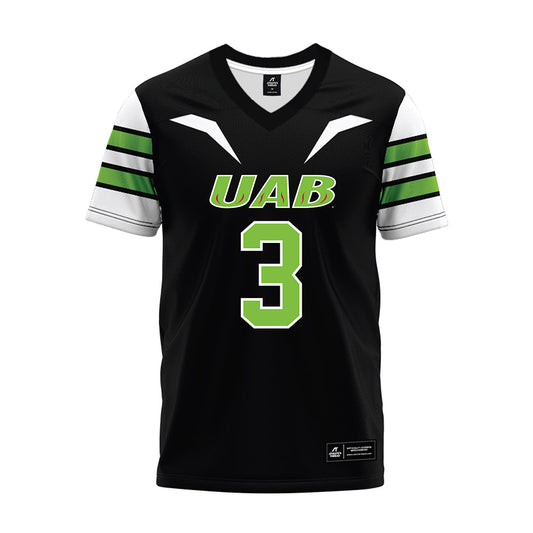 UAB - NCAA Football : Jaylyn Ferguson - Black Premium Football Jersey-0
