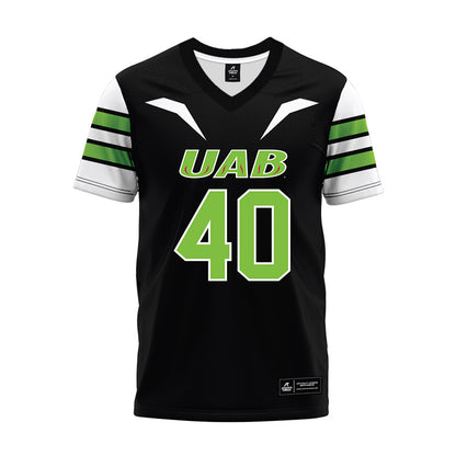 UAB - NCAA Football : Deion Gunn - Black Premium Football Jersey