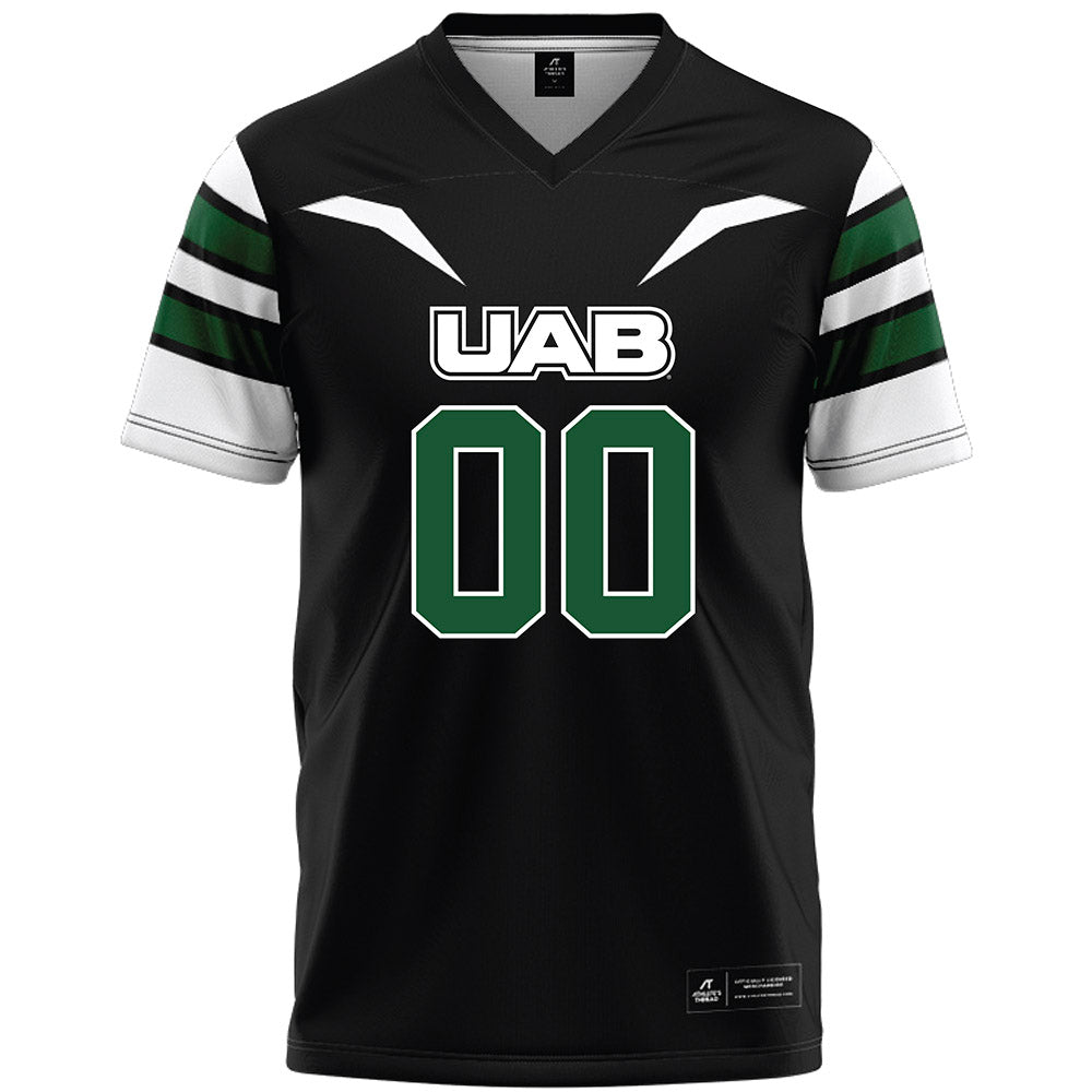 UAB - NCAA Football : Badger Hargett - Black Premium Football Jersey-0