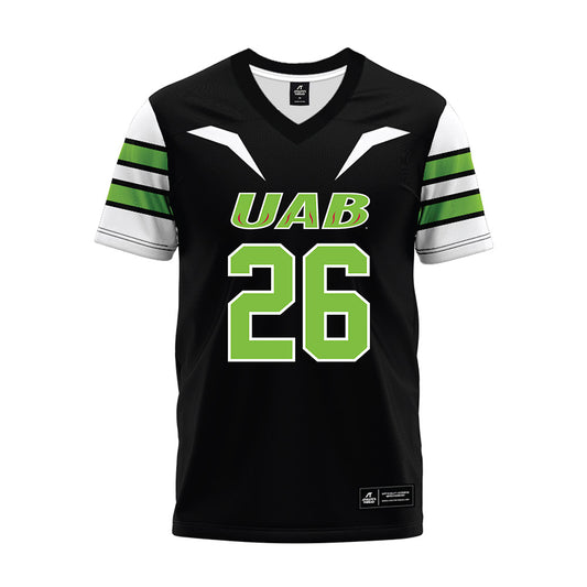 UAB - NCAA Football : Tylan McNichols - Black Premium Football Jersey