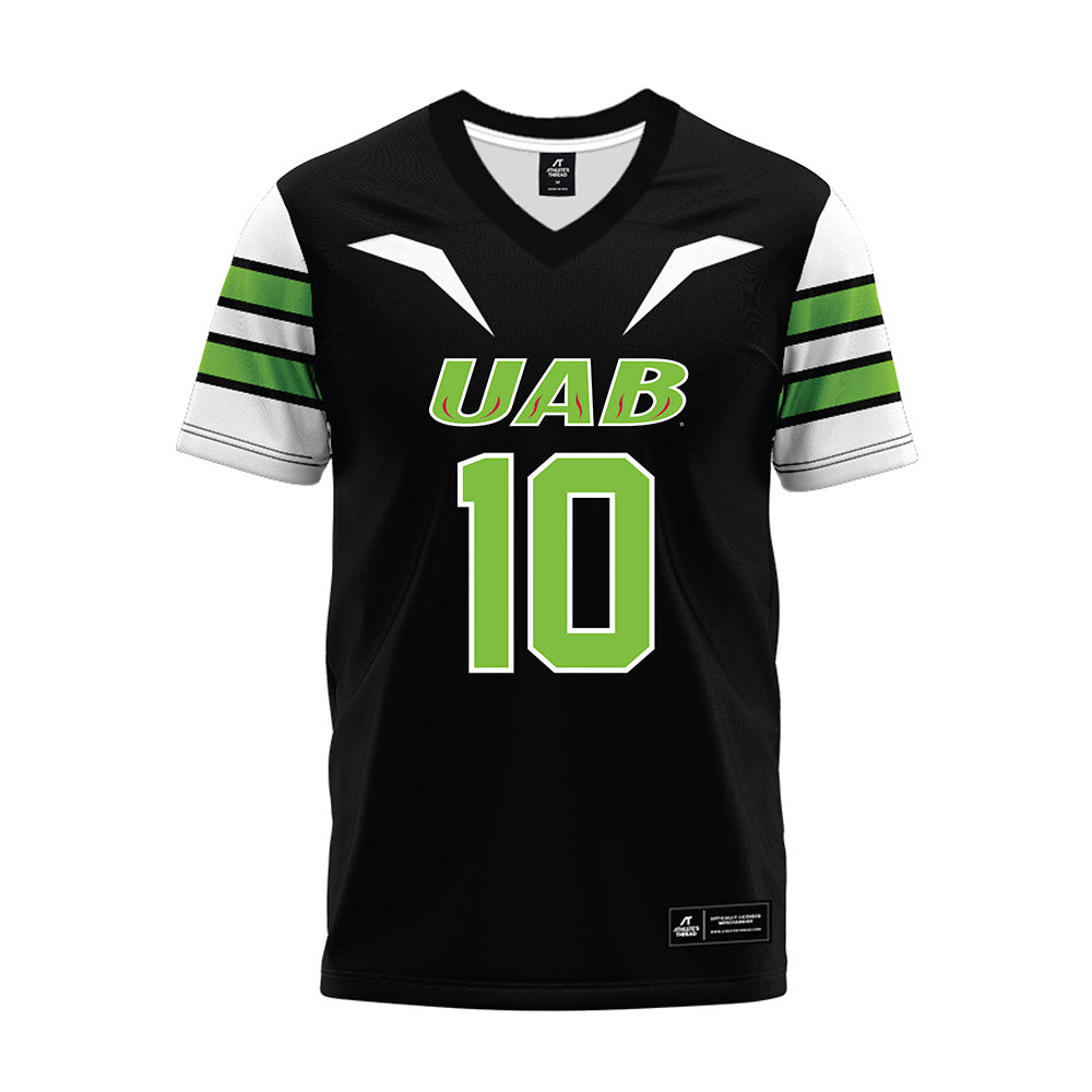 UAB - NCAA Football : Terrell McDonald - Black Premium Football Jersey