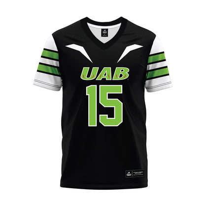 UAB - NCAA Football : Carter Putt - Black Premium Football Jersey