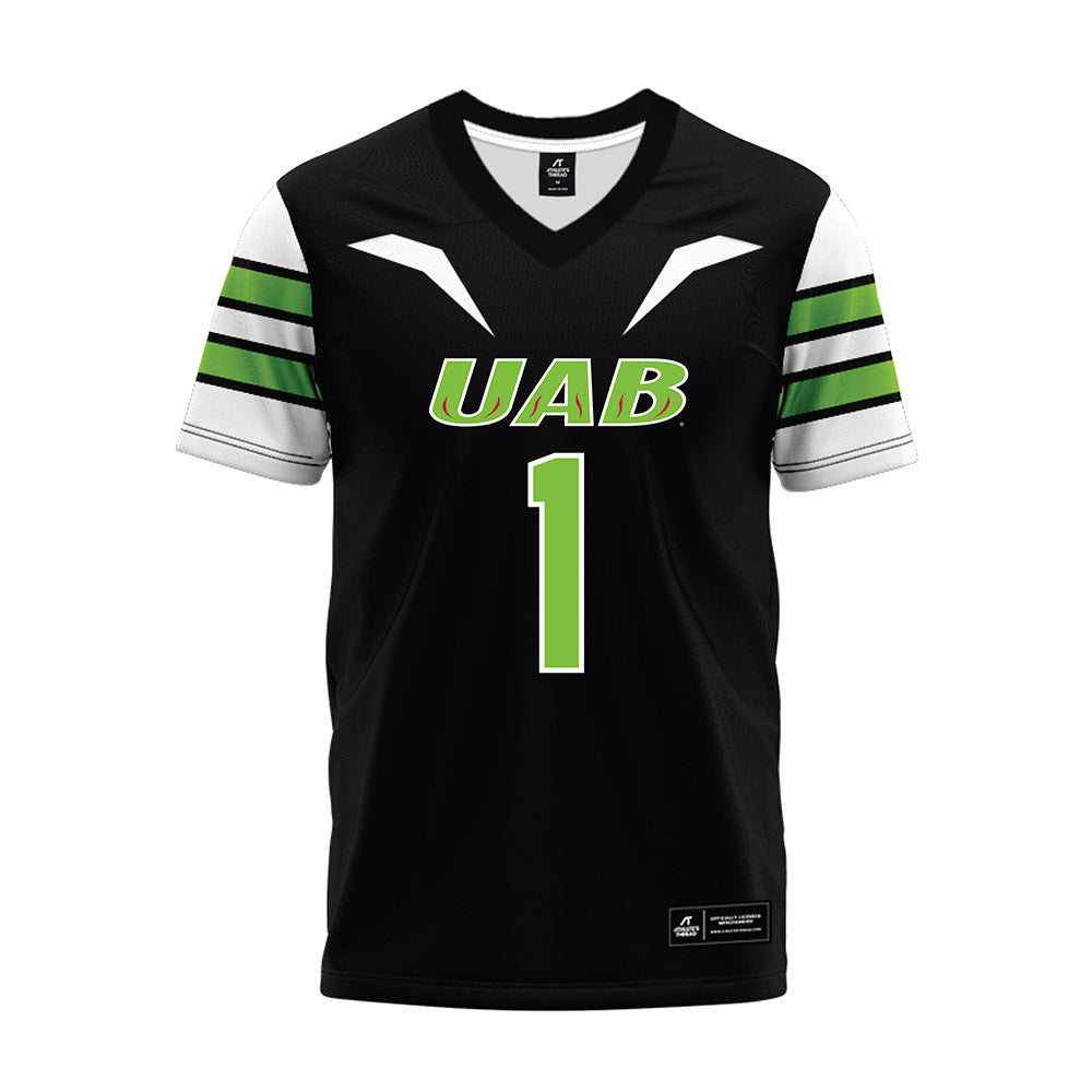 UAB - NCAA Football : Colby Dempsey - Black Premium Football Jersey