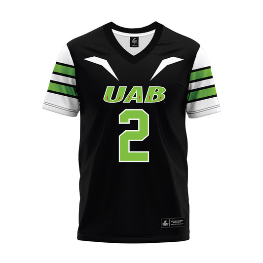 UAB - NCAA Football : Donald Lee - Black Premium Football Jersey