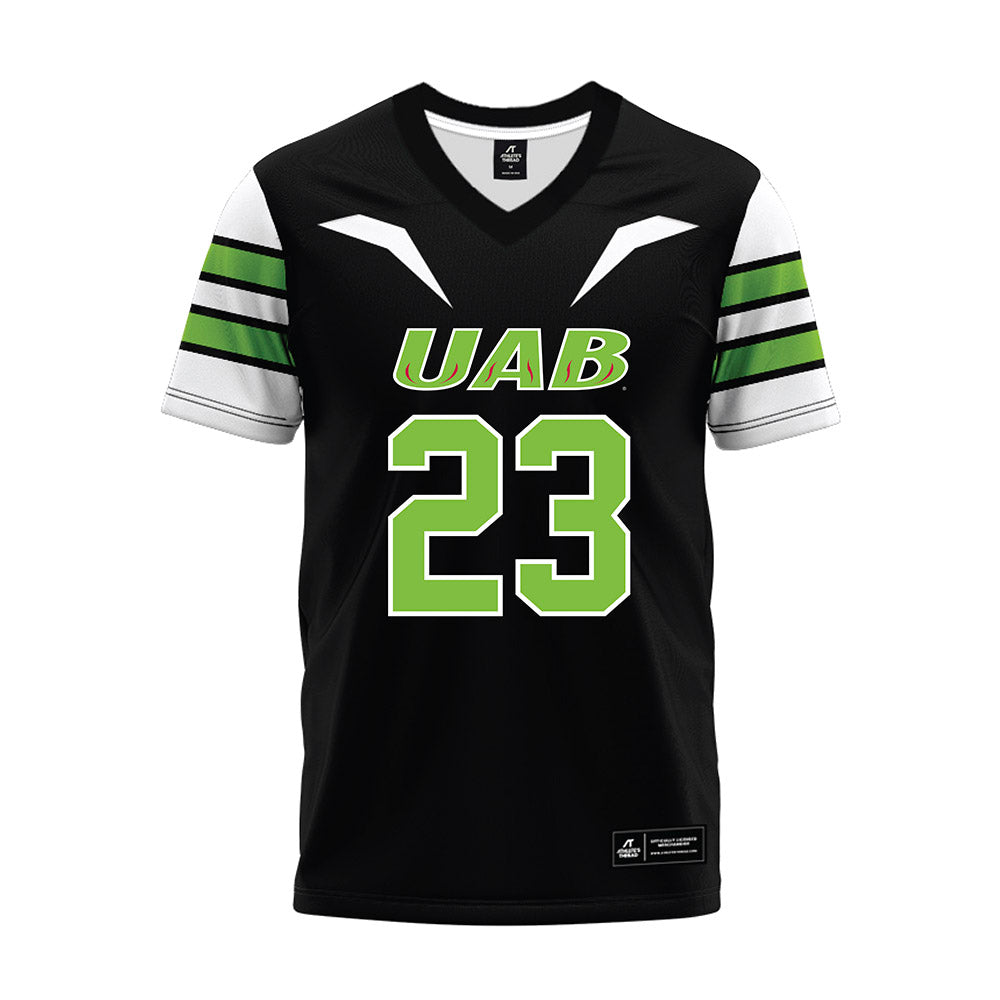 UAB - NCAA Football : Ricky Lee III - Black Premium Football Jersey