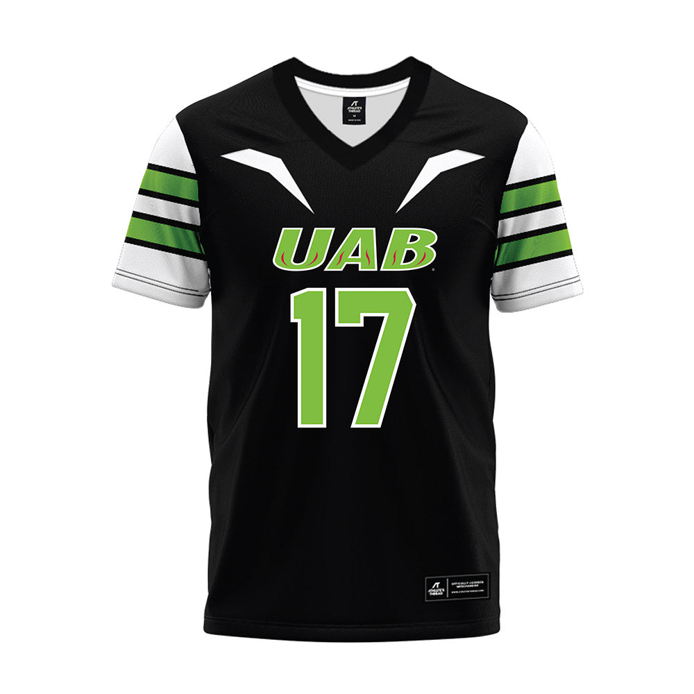 UAB - NCAA Football : Zach Johnson - Black Premium Football Jersey-0