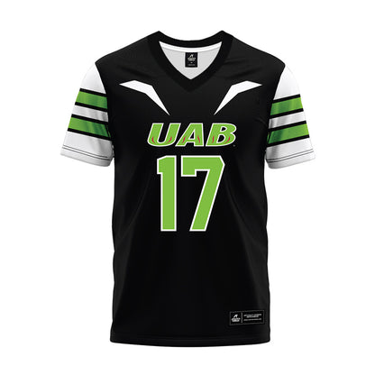 UAB - NCAA Football : Zach Johnson - Black Premium Football Jersey-0