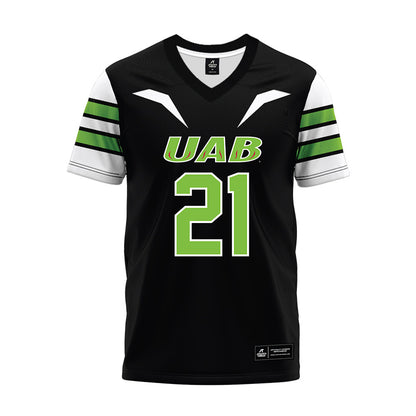 UAB - NCAA Football : Troy Jakubec - Black Premium Football Jersey