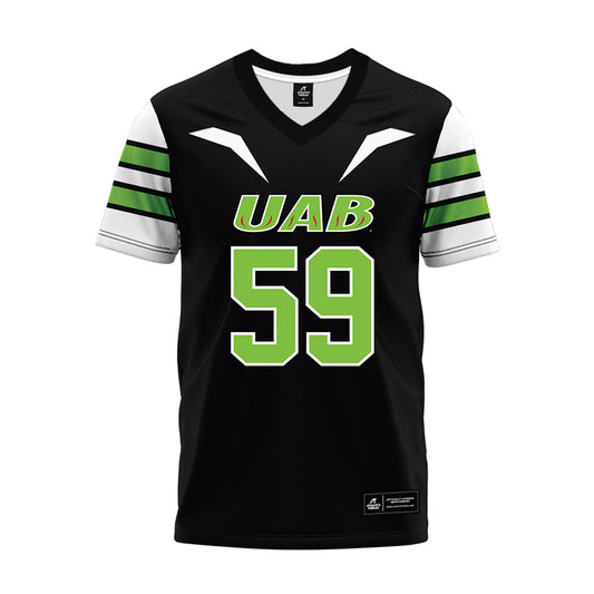 UAB - NCAA Football : Ch Burge - Black Premium Football Jersey-0