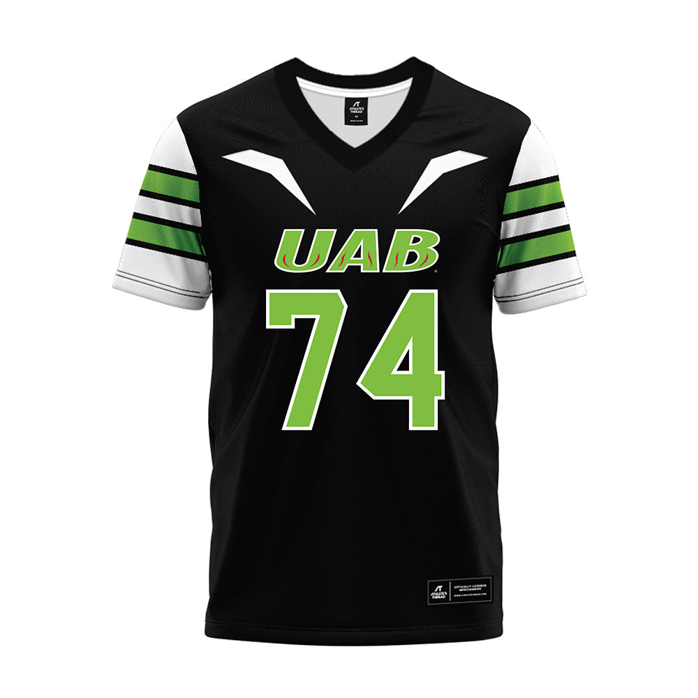 UAB - NCAA Football : Barry Walker - Black Premium Football Jersey