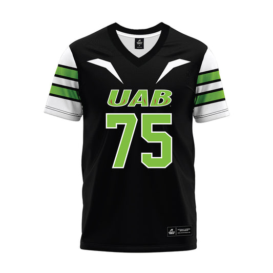 UAB - NCAA Football : Calib Perez - Black Premium Football Jersey-0