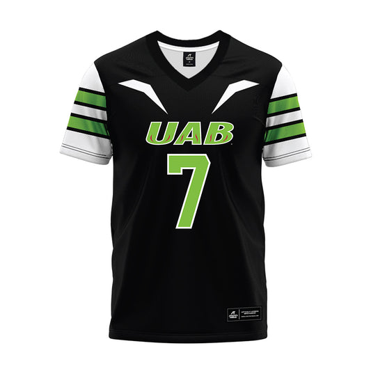 UAB - NCAA Football : Jalen Kitna - Black Premium Football Jersey-0