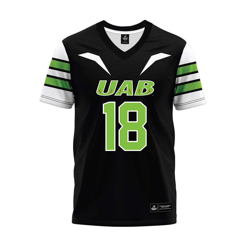 UAB - NCAA Football : Landry Lyddy - Black Premium Football Jersey