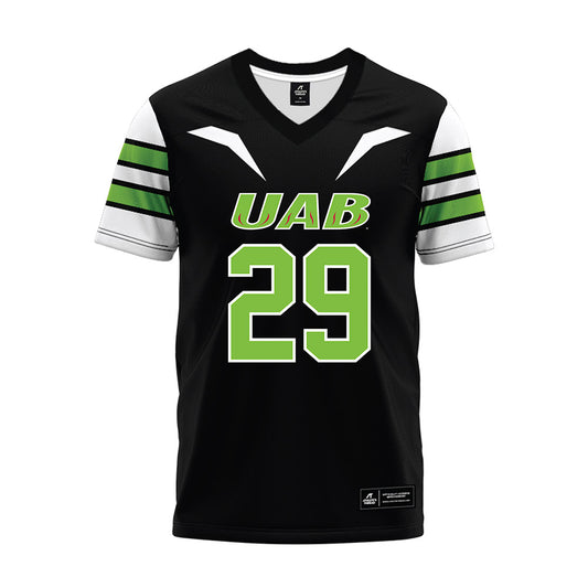 UAB - NCAA Football : Lee Beebe Jr - Black Premium Football Jersey-0