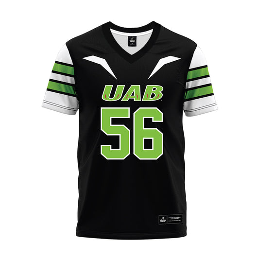UAB - NCAA Football : Myles Cook - Black Premium Football Jersey-0