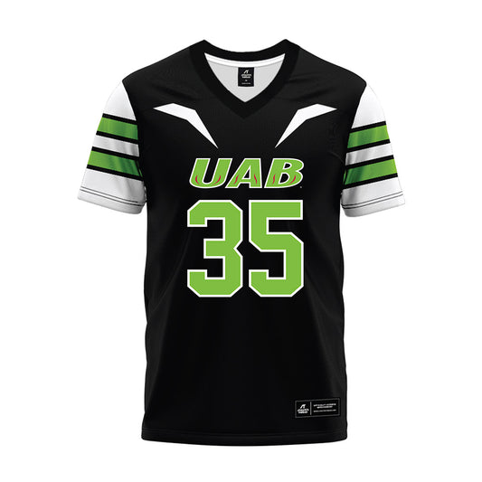 UAB - NCAA Football : Jaylyn Ferguson - Black Premium Football Jersey